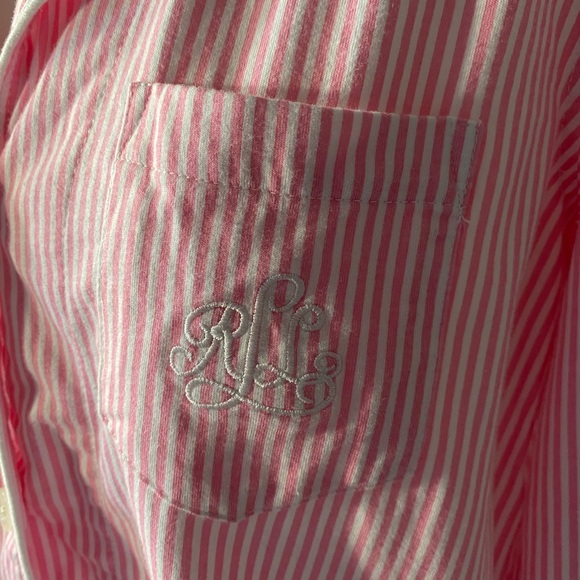 SOLD ❤️Lauren Ralph Lauren 
Ladies M Capri Pajamas Set 
Monogram pocket
Pink - Picture 2 of 8